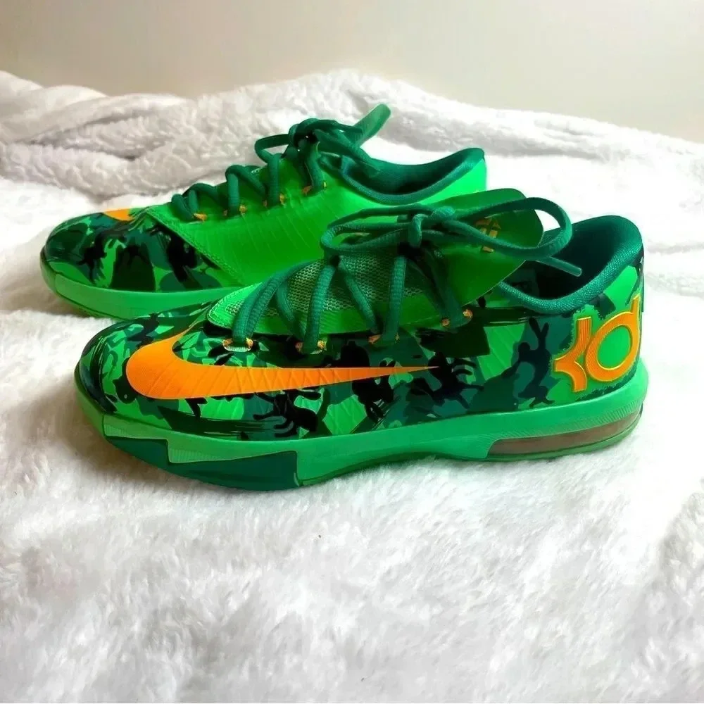 Nike Zoom KD 6 VI Easter 2013 599477-303 Green Camo/Orange Basketball -Size 4.5Y